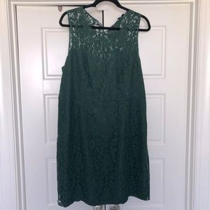 Emerald green lace dress